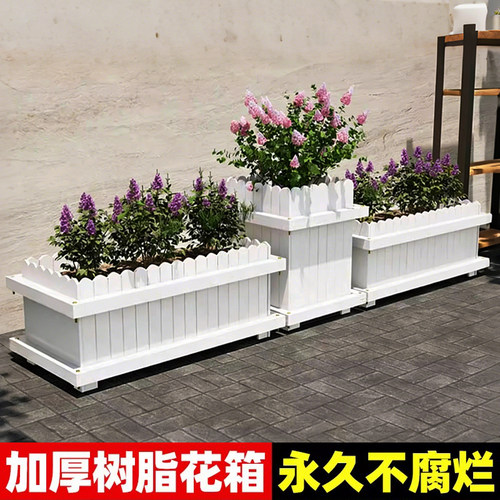 树脂木塑花箱户外耐用20年