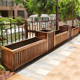 防腐木花箱种植箱户外庭院长方形大花盆实木加厚室外阳台种菜箱