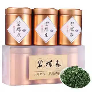 碧螺春绿茶罐装新茶叶浓香型高山云雾茶散装一份3罐