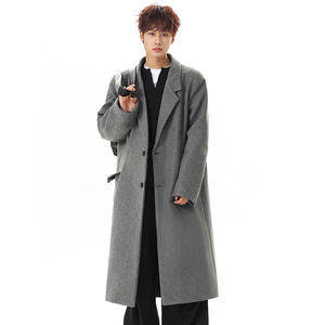 高品质过膝款韩版休闲毛呢大衣潮流加厚风衣外套A430-DY23特批110，男装风衣，电商A430（原星座702）