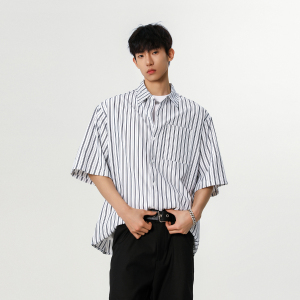 夏季韩版男生宽松休闲短袖衬衫A430-CS309-P38图片