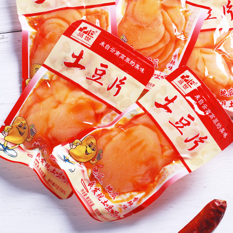 品世土豆片土豆条下饭菜云南特产即食香辣烧烤味爱尚吃土豆小零食