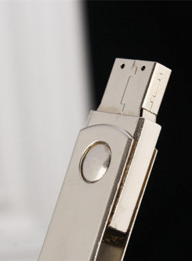 全钢旋转式钥匙扣小胖子4gU盘创意礼品USB 重庆礼品u盘订制LOGO