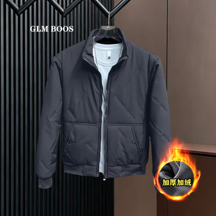 保暖百搭休闲棉服棉袄外套加绒 加厚立领棉衣冬季 GLMBOOS新款 男士