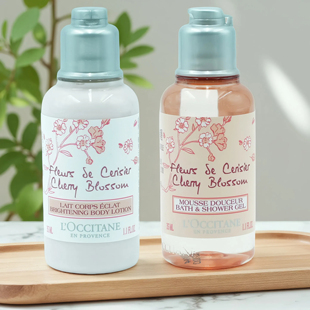 欧舒丹 35ml持久留香伴手礼 L’occitane甜蜜樱花身体乳沐浴露套装