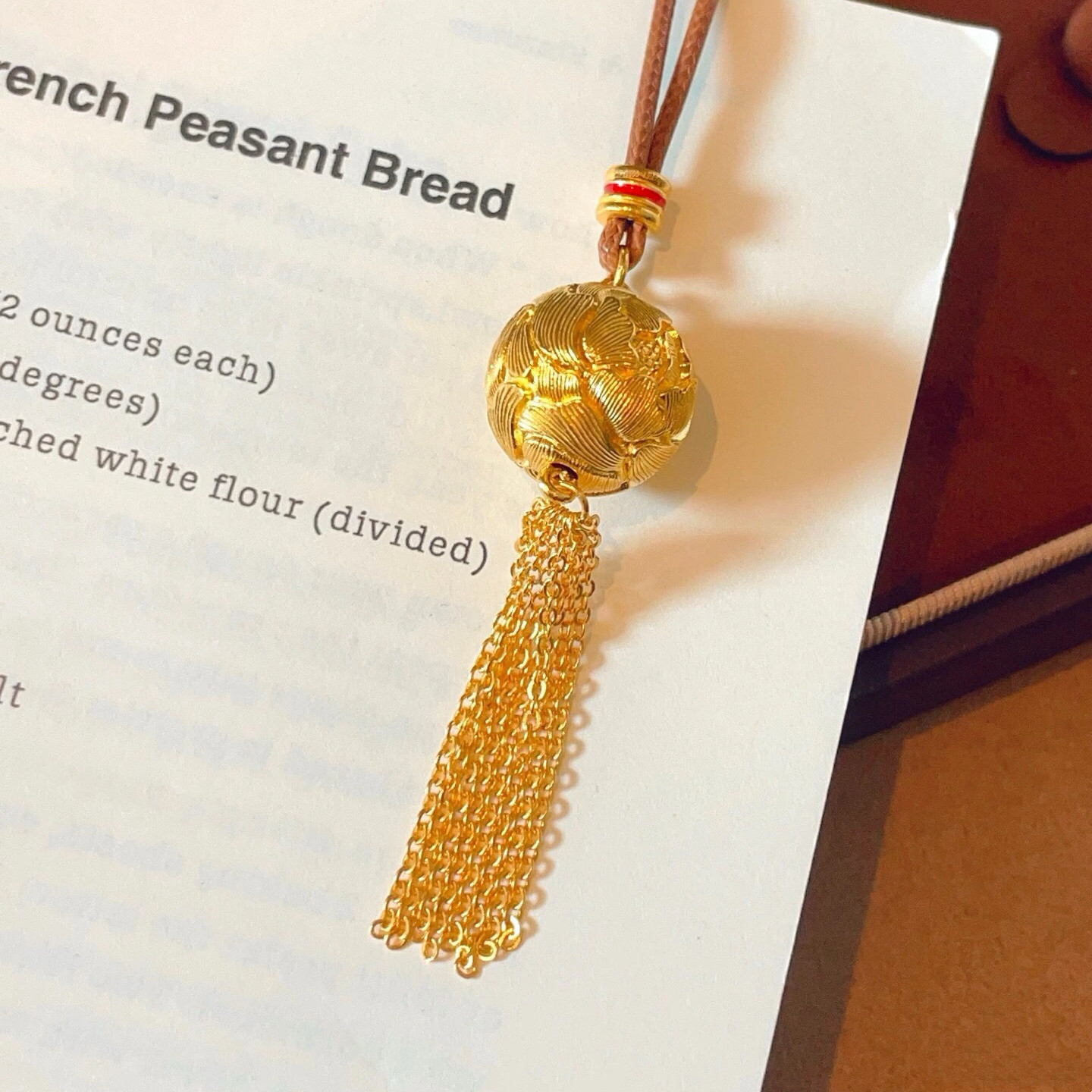 水贝古法牡丹花球吊坠黄金流苏挂坠项链女款花朵金饰足金999送礼