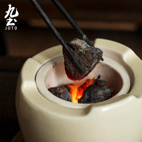 九土室内易燃烤茶炭微烟围炉煮茶