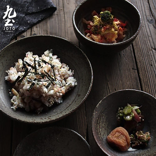 九土粗陶五件套订制家用装食器