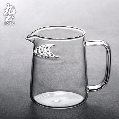 九土公道杯加厚耐热玻璃泡茶杯