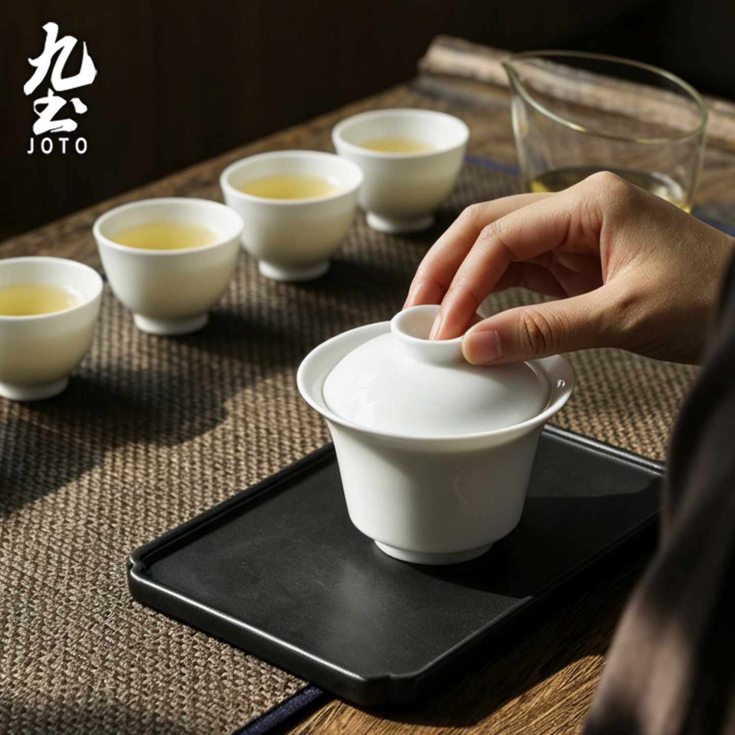 九土陶瓷盖碗套装茶具礼盒送礼图片