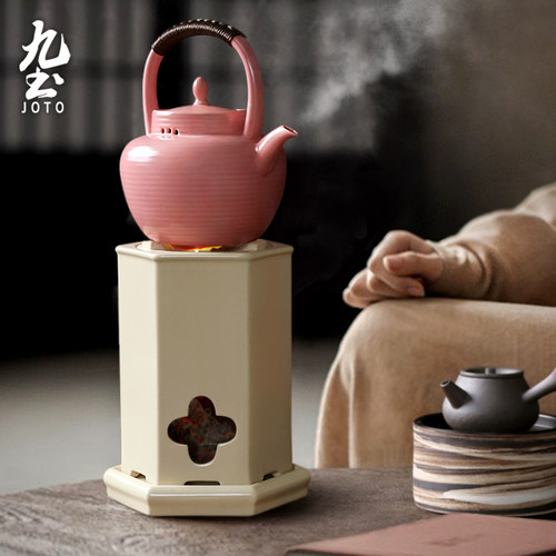 九土手工陶泥煮茶壶提梁烧水壶