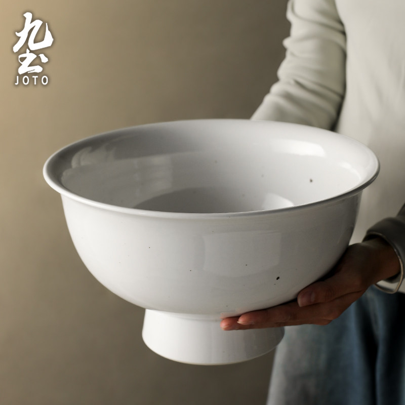 九土日式复古吃面碗汤碗特大号碗商用陶瓷定制好看的超大碗拉面碗