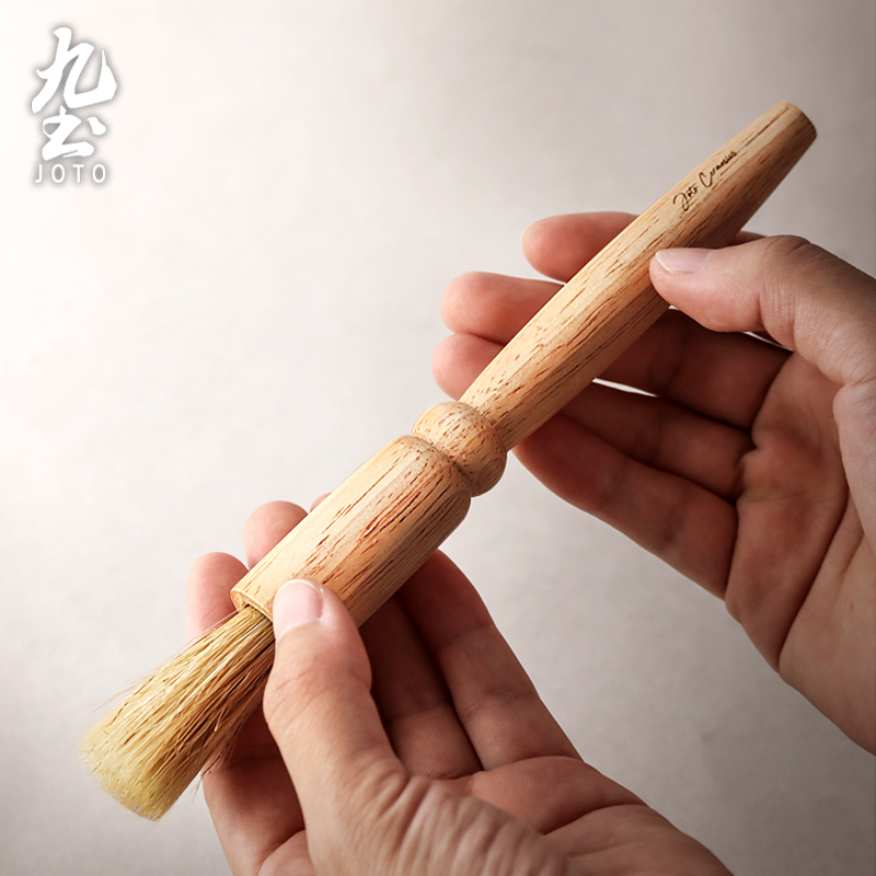 九土木质手柄清理毛刷家用咖啡机