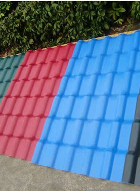 仿古2.5mmASA合成树脂瓦屋面瓦琉璃瓦仿古树脂塑料滴水瓦石棉瓦厂