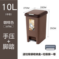Step on the covered trash cans by hand and step on the household garbage cans in the office, bathroom, toilet, living room and kitchen by foot thumbnail 4