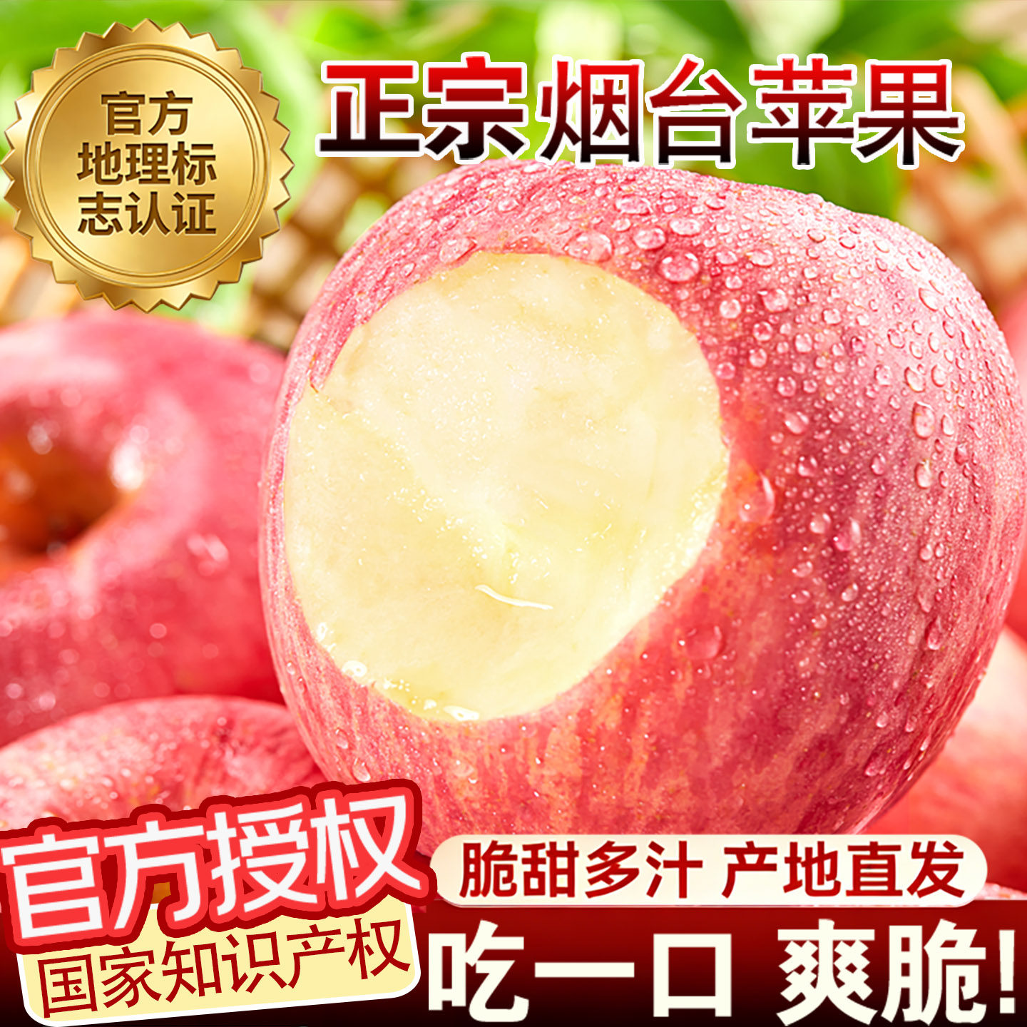 正宗烟台苹果水果新鲜山东栖霞红富士整箱脆甜多汁丑苹果生鲜果