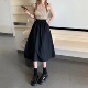 黑色半身裙女春夏垂感2026新款 裙 今年遮肚子裙子宽松显瘦a字长款