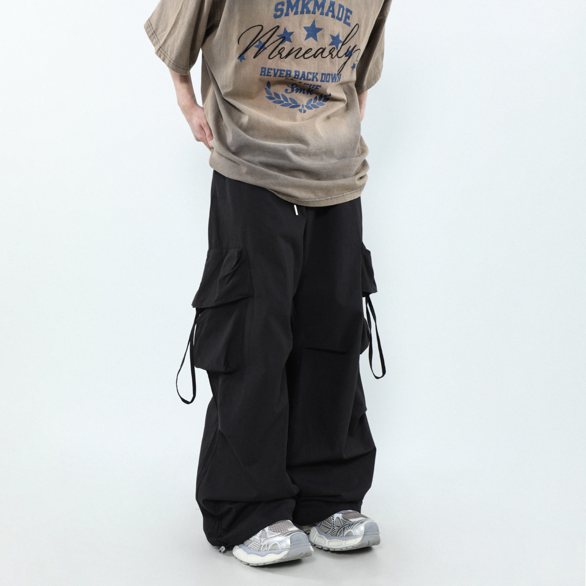 MRNEARLY美式复古冲峰工装裤男夏季薄款慵懒宽松设计感休闲伞兵裤,男装,休闲裤,淘宝优惠券,粉丝福利购,淘宝优惠卷