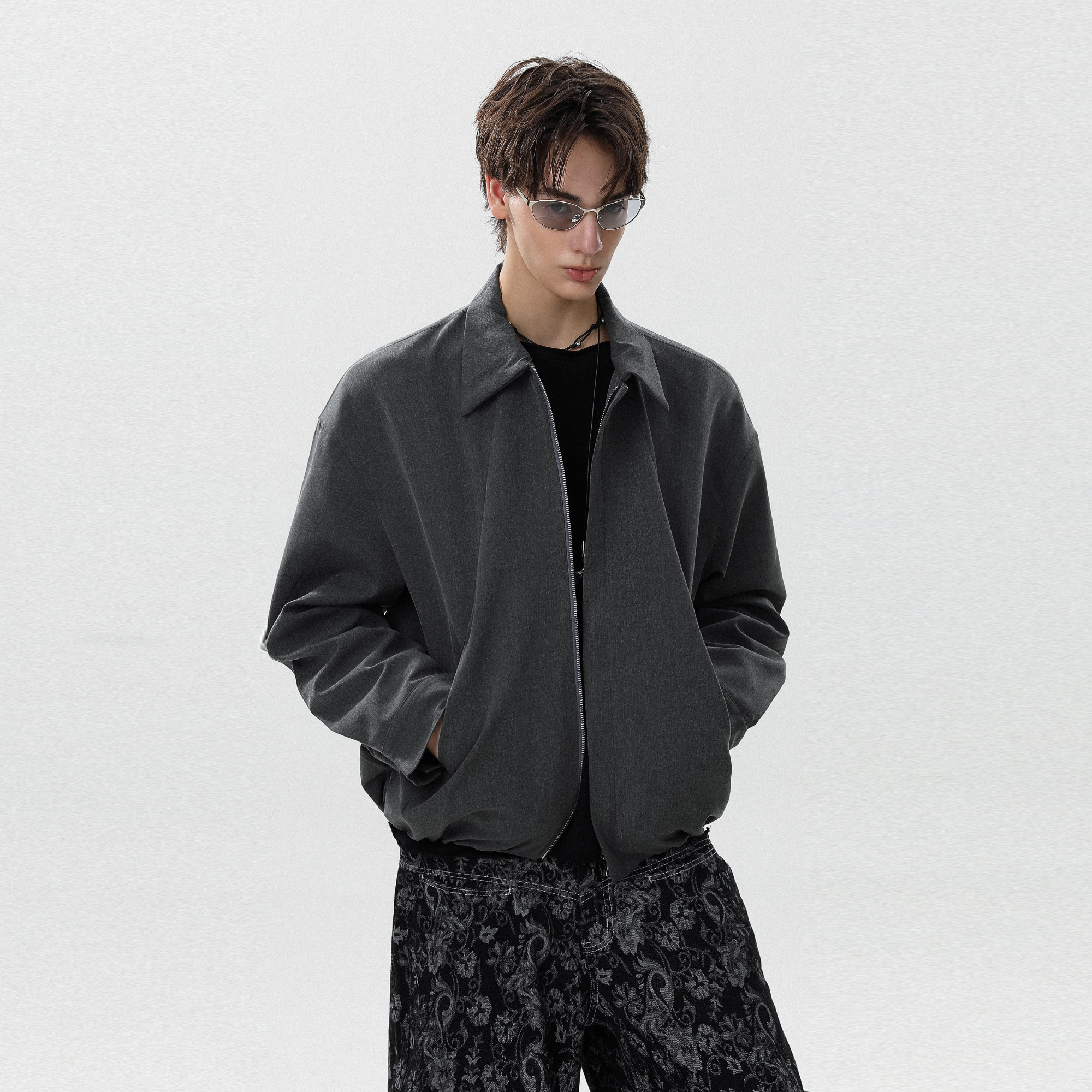 美式复古高级感翻领夹克