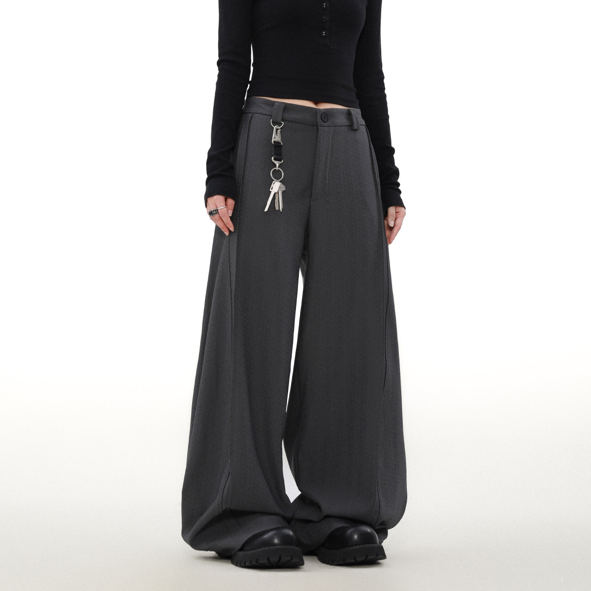 长裤美式休闲解构拼接小众西裤男