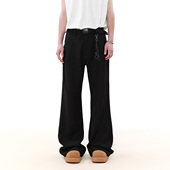 MRNEARLY美式 男潮牌宽松显瘦拖地休闲长裤 复古直筒垂感西装 裤