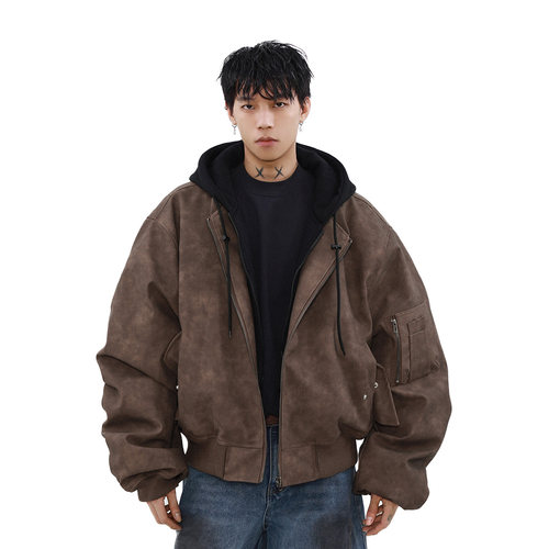MRNEARLY美式宽松冬季夹克棉服男