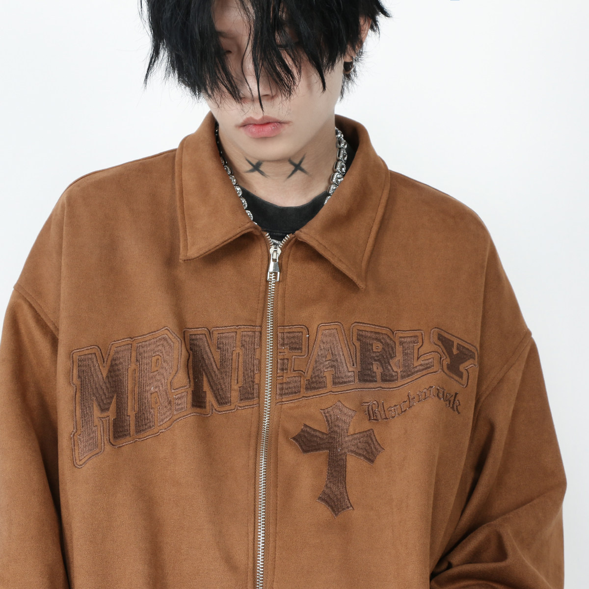 MRNEARLY冬季美式翻领麂皮绒外套