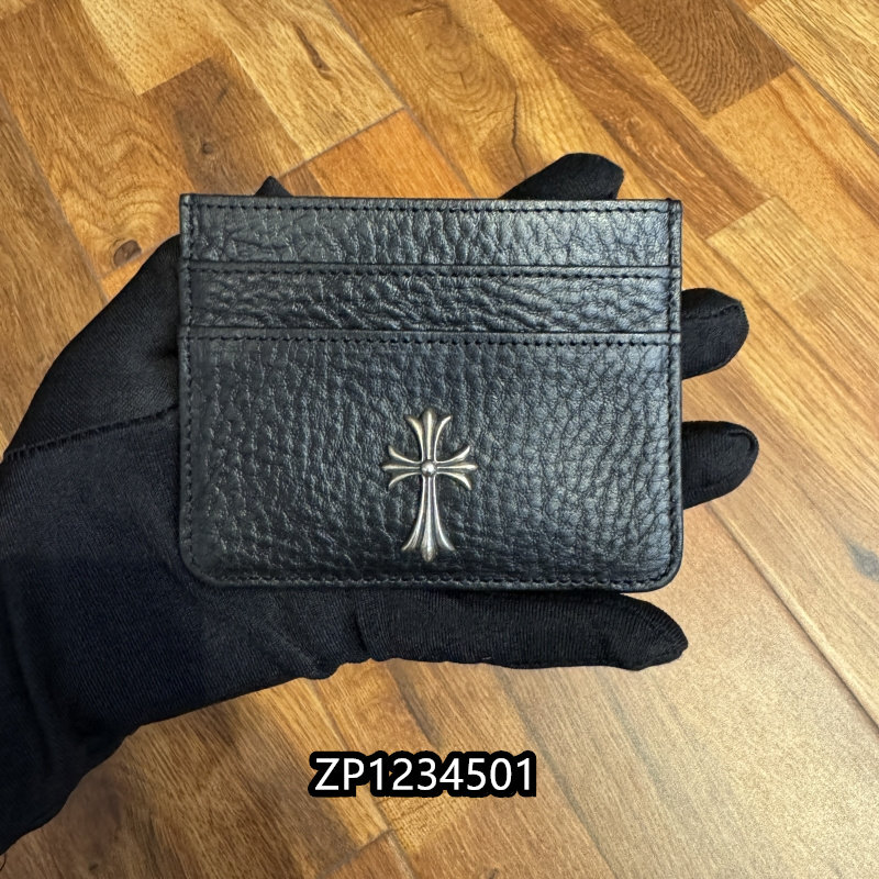 花魁silver925纯银做旧十字架真皮卡包精选头层牛皮男女款ins卡套