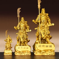 武财神立刀背剑关公摆件全铜关羽关二爷关公家居客厅玄关店铺神像