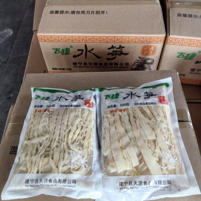 飞捷水笋烤笋条嫩脆笋丝片水煮笋干1箱25包*500克包邮