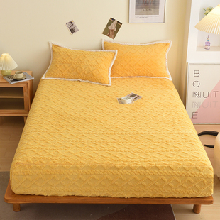 塔芙绒床笠加厚床笠1米2/1米5席梦思床垫保护垫1.8牛奶绒全包床笠