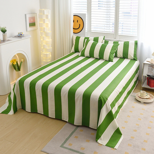 全棉斜纹床单双人2.3x2.5床盖单人1.5x200简约纯色渐变色床单宿舍