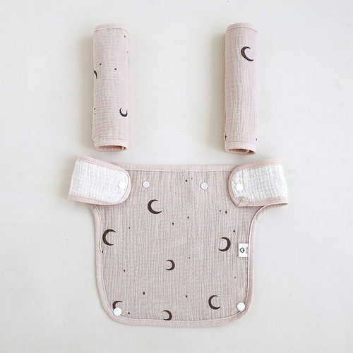 纯棉6层纱布背巾胸前口水套装