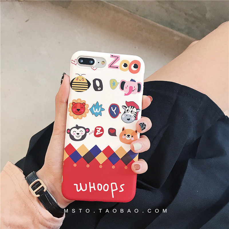 ¿É°®¿¨Í¨¶¯ÎïÔ°Æ»¹ûxÊÖ»ú¿Çiphone8/7plus¹è½ºÈí¿Ç6s´´ÒâÄÐÅ®¿î³±