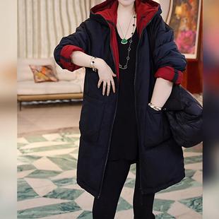 已出货 休闲显瘦加厚保暖棉秋冬气质双面穿连帽棉服外套 时尚