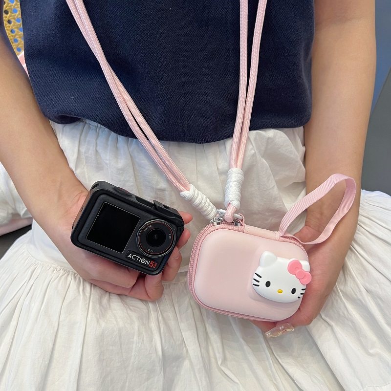 可爱kt猫适用大疆action5pro/4/3收纳包影石360AcePro2运动相机包