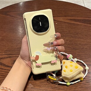 网红腊肠狗折叠支架适用Mate X6折叠屏手机壳手链挂件三星Galaxyzfold7硬壳防摔OPPOFindN5个性创意荣耀Vs3女