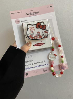 卡通kt猫支架适用华为pocket2折叠屏手机壳小米mixflip硬壳三星zflip6手链OPPO Find N3Flip创意荣耀vivo女款