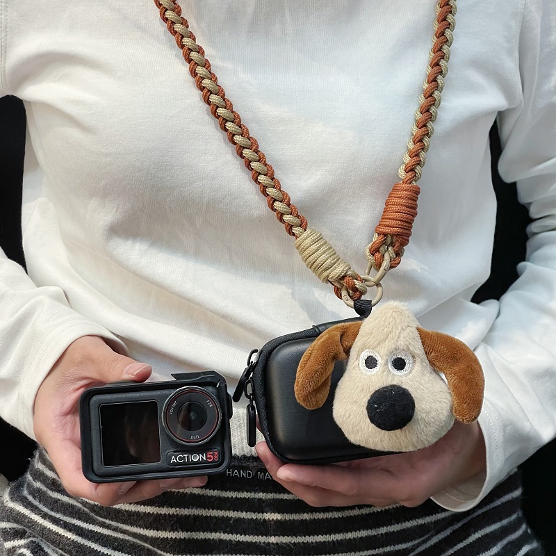 毛绒掌门狗适用大疆action6/5pro/4/3收纳包影石360AcePro2相机包