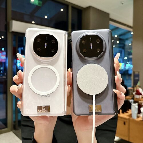 高级磁吸适用华为Mate X7折叠屏手机壳三星Galaxyzfold7透明硬壳OPPOFindN6个性vivo创意荣耀MagicV6简约磨砂