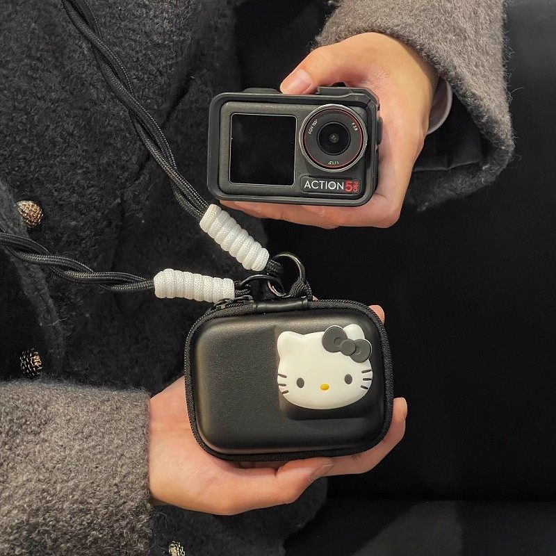 卡通kt猫适用大疆action6/5pro/4收纳包影石360AcePro2相机包挂绳
