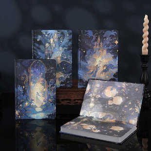 梦幻幻林间手帐本高级感彩页插画笔记本创意精致手账记事本日记本