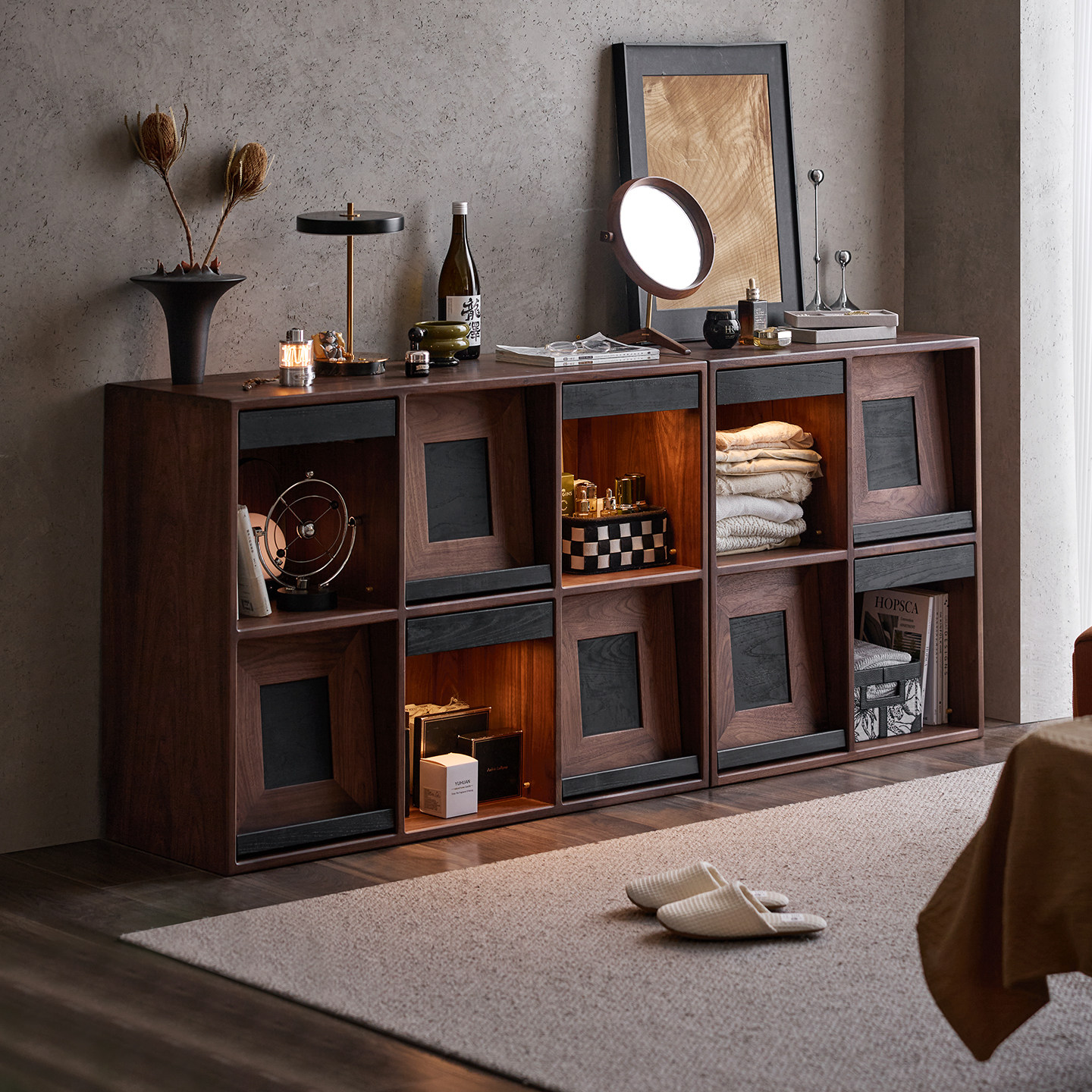 色格实木组合书柜北美黑胡桃木满墙防尘展示柜客厅储物柜上翻书架,住宅家具,组合书柜,淘宝优惠券,粉丝福利购,淘宝优惠卷