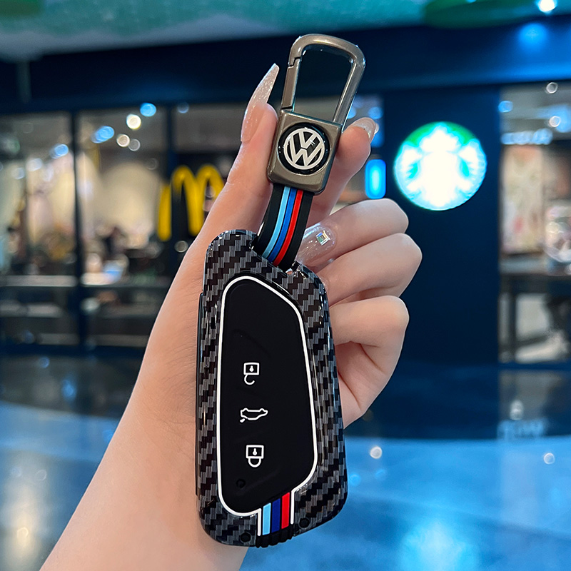 适用于大众高尔夫8钥匙套id3/4/6xcrozz凌渡L包揽境壳扣途昂X/pro