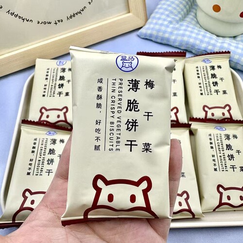 盒马分装代购梅干菜薄脆饼干208g