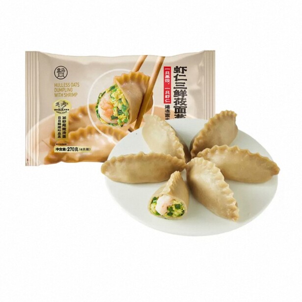 盒马 虾仁三鲜莜面蒸饺270g(6只)