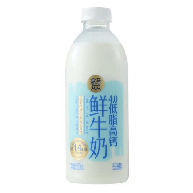 盒马 4.0低脂高钙鲜牛奶950ml
