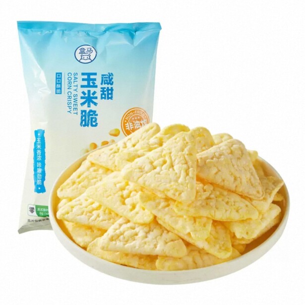 盒马 海盐太妃巴旦木玉米脆120g 咸甜玉米脆100g