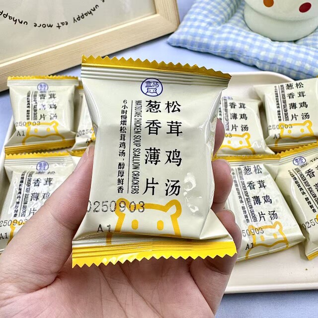 盒马分装代购松茸鸡汤葱香薄片220g