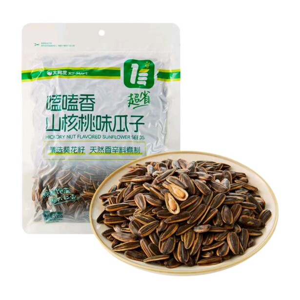 大润发长沙代购磕磕香原味瓜子385g 磕磕香山核桃味瓜子500g